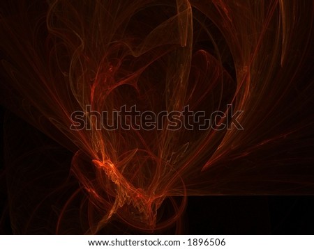 Abstract background showing swirls of red light