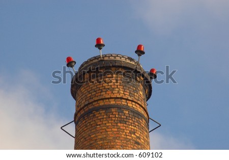 Chimney with signal lamps
