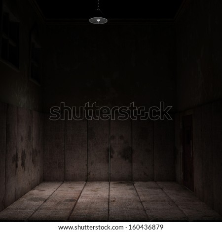 Empty Padded Room - An empty dark and dirty padded room with an eerie feel. Two high windows and a locked door.