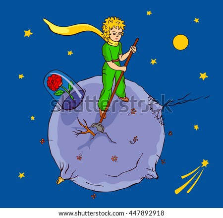The little Prince works on his planet
