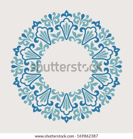 Vector Grunge Floral Circle Frame Design | Download Free Vector Art ...