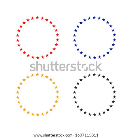 Element for logo, star in the shape of circle, premium quality symbol, vector frame.