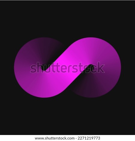 Infinity gradient geometric logo. Abstract isolated infinity sign
