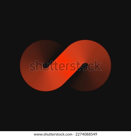 Infinity gradient geometric logo. Abstract isolated infinity sign