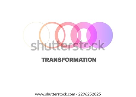 Transform, transformation icon. Abstract geometric transformation logo, coach symbol, evolution vector concept. Business progress sign. Change, innovation metaphor