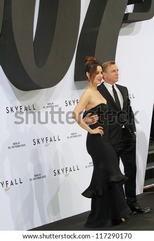 BERLIN, GERMANY - OCTOBER 30: Berenice Marlohe and Daniel Craig attend the Germany premiere of James Bond 007 movie \