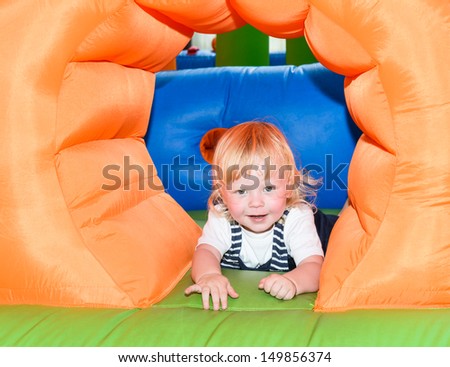 portrait of a little boy on a colored background
