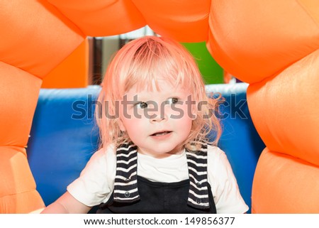 portrait of a little boy on a colored background