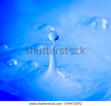 frozen in the air drop of liquid drops in elevation
