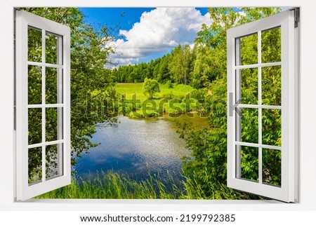 Similar – Image, Stock Photo view from the window