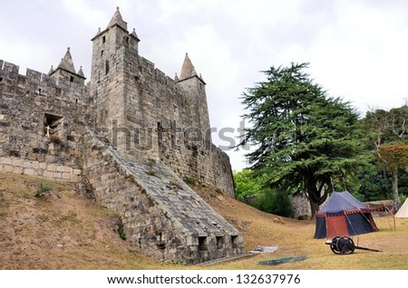 Very well preserved medieval castle with high towers
