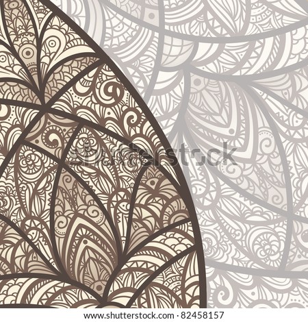 hand drawn background with floral elements