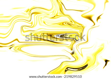 Liquid gold, abstract yellow background