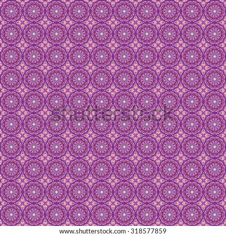 Oriental purple seamless pattern. Elegant luxury texture for wallpapers, advertisement, page fill, book covers etc. Violet boho fabric