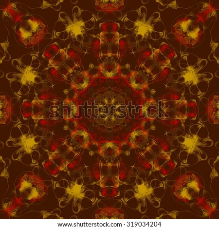 Indian folk pattern, floral circle with traditional elements. Elegant luxury texture for wallpapers, advertisement, page fill, book covers etc. Boho textile background