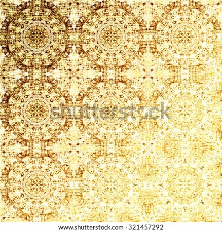 Gold oriental pattern with ethnic elements. Golden foil. Royal texture for textile, wallpapers, advertisement, page fill, book covers etc. Damask boho metallic fabric background