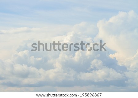 beautiful calm clouds on a gentle blue sky