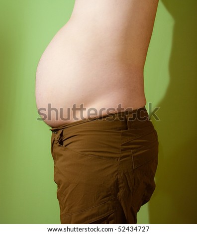 Belly of an obese man