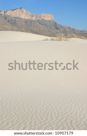 Gypsum Sand Dunes with El Capitan - Guadalupe Mountains National Park