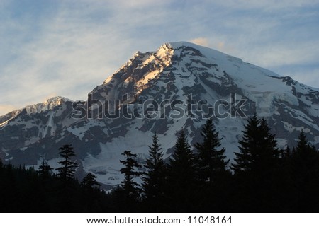 Mount Rainier at sunset - Mount Rainier National Park