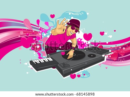 DJ performance on valentine party