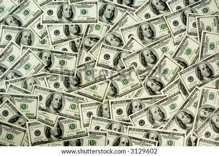 lots of real money background - one hundred dollars