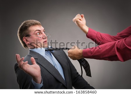 Aggressive office worker put up a fight