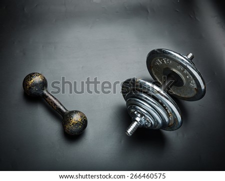 Old dumbbells weights