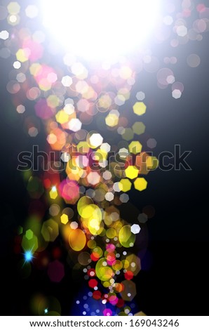 Abstract background.Holiday.Party. Golden Abstract Backdrop with Lights