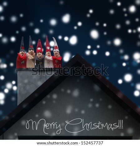 small elves goes down a chimney