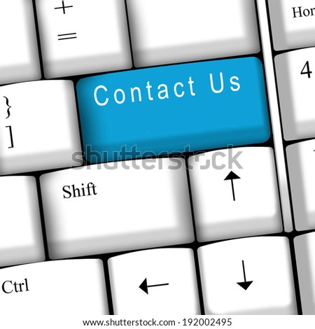 keyboard enter key for contact us concepts