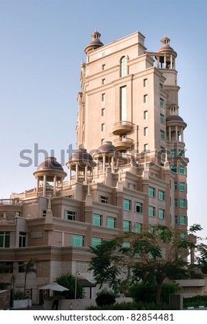 DUBAI, UNITED ARAB EMIRATES - MAY 18: Al Morooj Hotel & Suites by Rotana on May 18, 2011 in Dubai, UAE. Al Murooj Rotana Hotel received the 2008 MENA Award for the “Best Conference/Convention Hotel”.