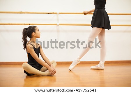 Image, Stock Photo Ballerina while she is dancing the Swan Lake.