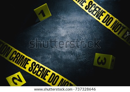 crime scene with dramatic lighting 商業照片 © 