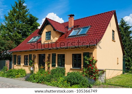 Traditional house in the small town of Lebus at the border between Germany and Poland