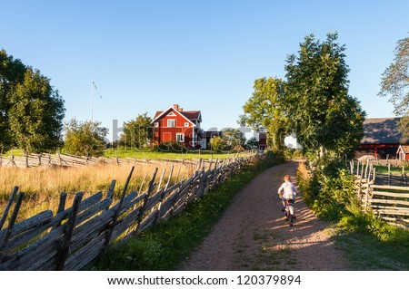 Similar – Image, Stock Photo Wooden houses in Sweden