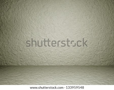 The old grey cement floor and wall