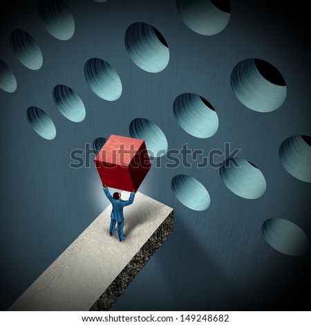 Image, Stock Photo The round is stuck in the square