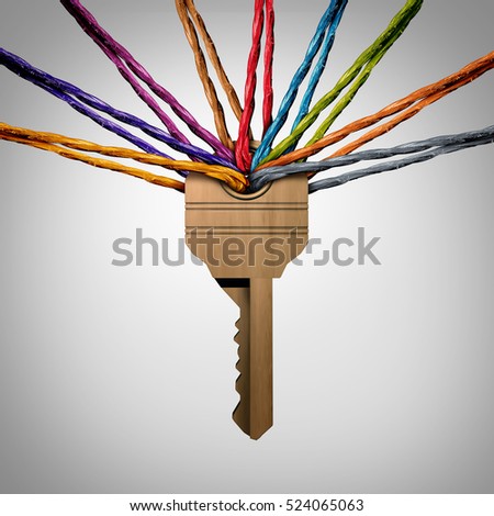 Similar – Image, Stock Photo Rope team | House well networked