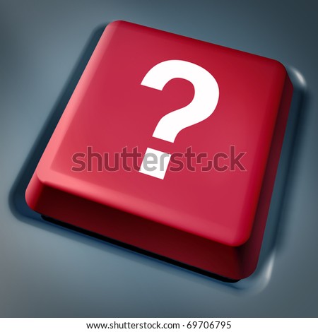 question confused perplexed mark button computer key keyboard red
