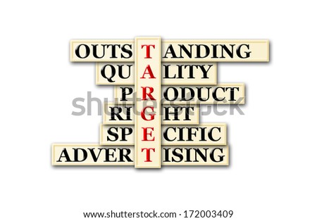 acronym of Target and other relevant words on white