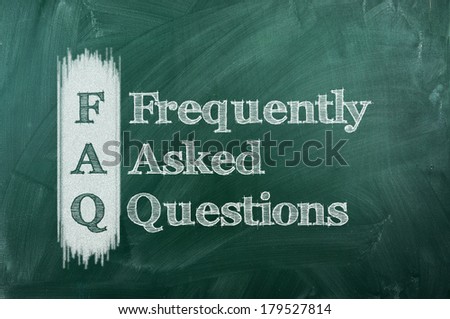 frequently asked question (FAQ) concept for website service on chalkboard
