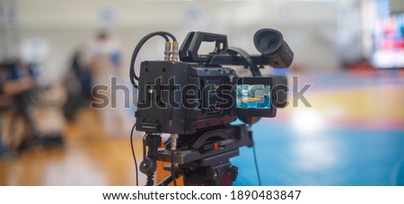 tv camera at sporting events Stock foto © 