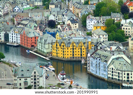 The Norwegian town of Alesund. beautiful places in Europe.