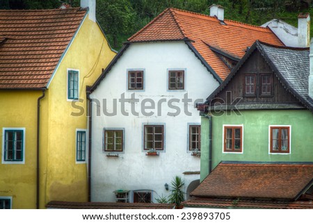 cityscapes. interesting house and windows in Europe.