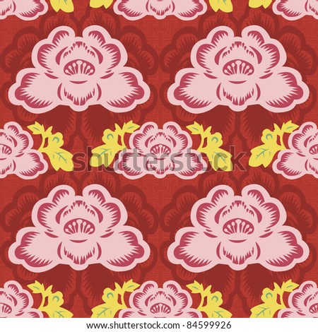 Chinese Pattern Background in black and gold - Stock Photos