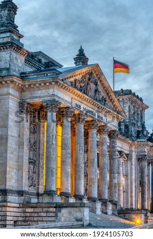 Similar – Image, Stock Photo The Reichstag at dusk, Berlin, Germany.