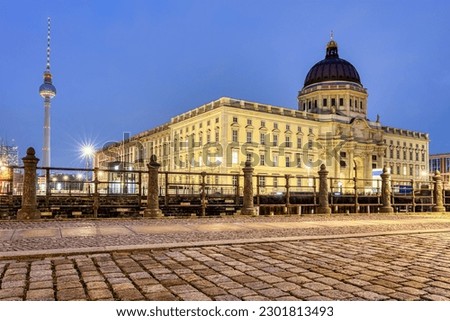 Similar – Image, Stock Photo Night photograph of Museum Babarini in Potsdam
