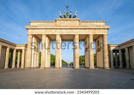 Similar – Image, Stock Photo The Brandenburg Gate. Historical landmark of Berlin .