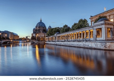 Image, Stock Photo Berlin Cathedral at night.